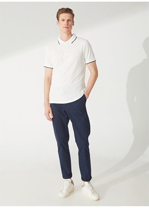 Privé Polo Yaka Beyaz Erkek T-Shirt 4BX482320002 3