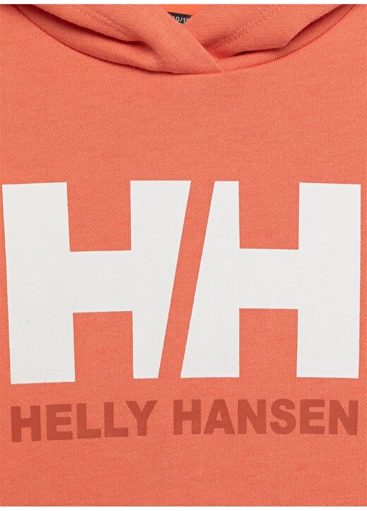 Helly Hansen Somon Kız Çocuk Kapüşonlu Uzun Kollu Sweatshirt PEACH ECHO JR HH LOGO HOODIE 2.0 3