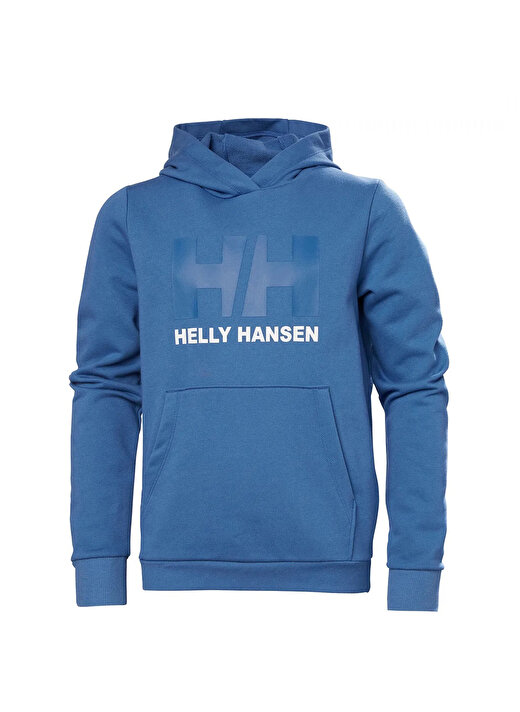 Helly Hansen Mavi Erkek Çocuk Kapüşonlu Uzun Kollu Sweatshirt AZURITE JR HH LOGO HOODIE 2.0    1