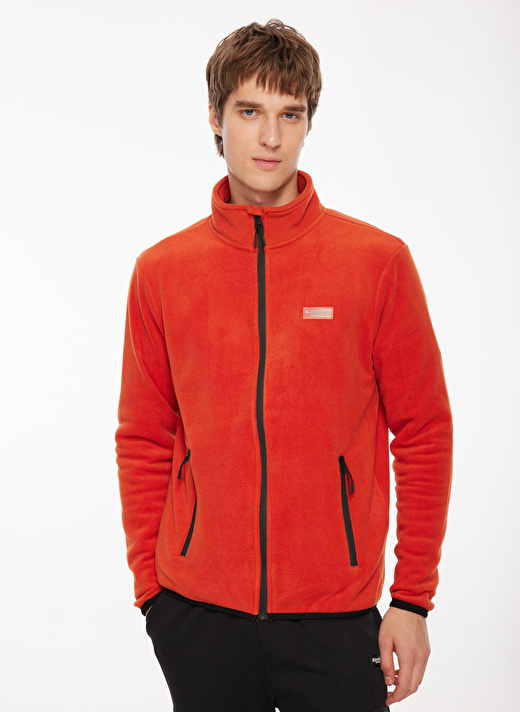 Discovery Expedition Kiremit Erkek Fermuarlı Düz Polar Sweatshırt D3WM-SWT2 2