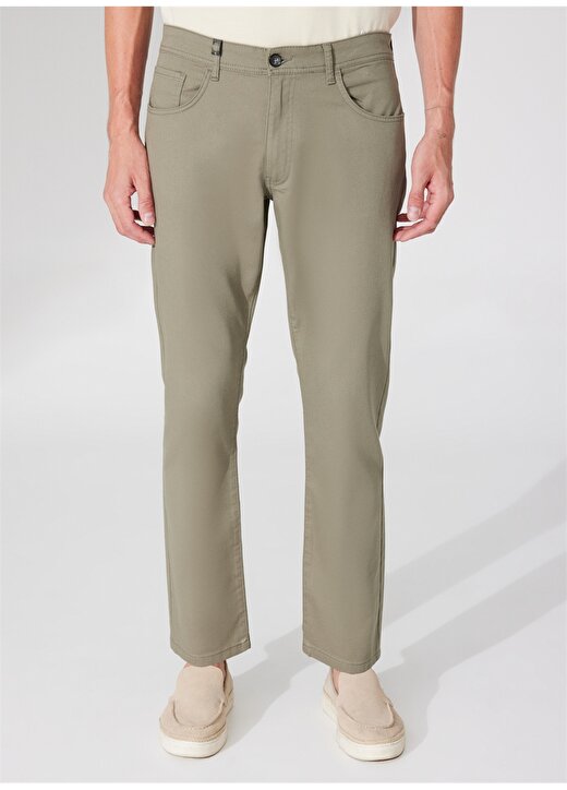 Beymen Business Normal Bel Boru Paça Slim Fit Yeşil Erkek Pantolon 4B0123200093013 3