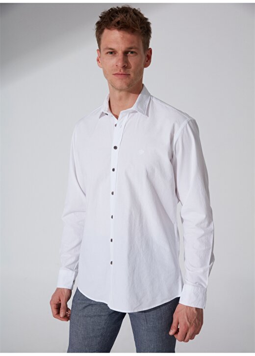 Beymen Business Klasik Yaka Beyaz Erkek T-Shirt 4B2023200010 3