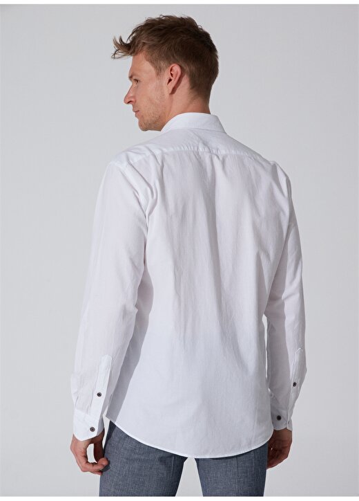 Beymen Business Klasik Yaka Beyaz Erkek T-Shirt 4B2023200010 4