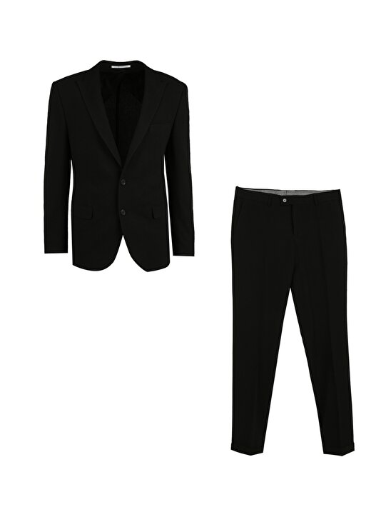 Beymen Business Normal Bel Slim Fit Siyah Erkek Takım Elbise 4B3023200012 1