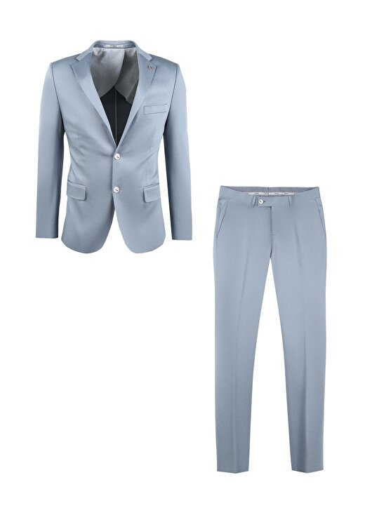 Beymen Business Mavi Erkek Mono Yaka Slim Fit Takım Elbise 4B3023200111 1