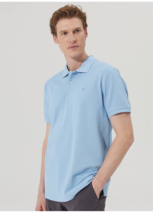 Beymen Business Polo Yaka Açık Mavi Erkek T-Shirt 4B4823200001 1