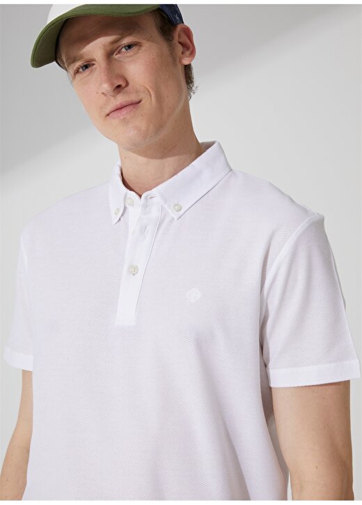 Beymen Business Polo Yaka Beyaz Erkek T-Shirt 4B4823200017 1