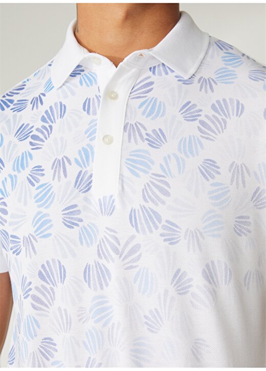 Beymen Business Beyaz - Mavi Erkek Polo T-Shirt 4B4823200025 4