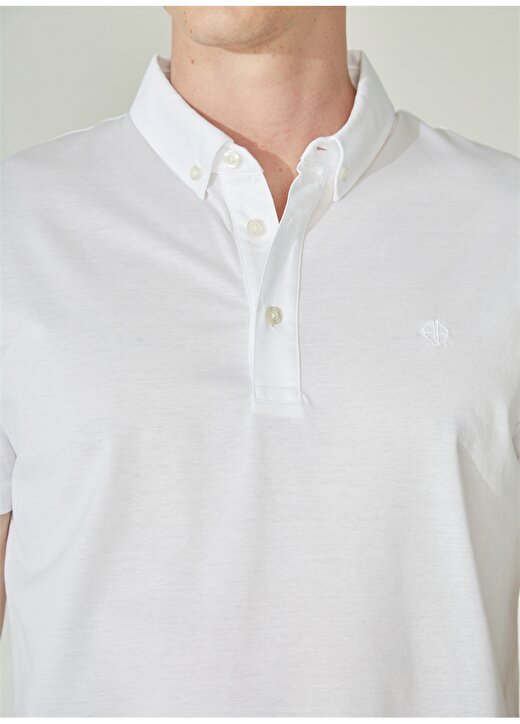 Beymen Business Polo Yaka Beyaz Erkek T-Shirt 4B4823200022 4