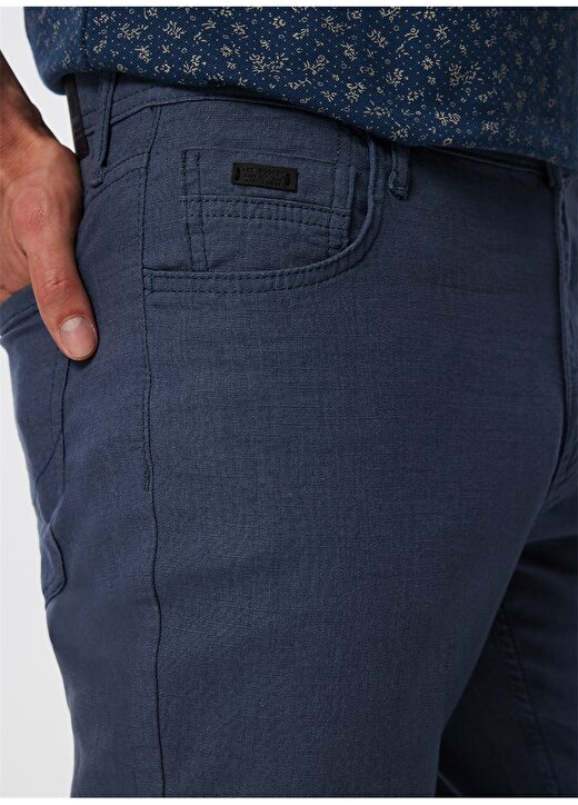 Lee Cooper Yüksek Bel Regular Straight Gri - Mavi Erkek Chino Pantolon 232 LCM 221005 RICKY ND1 GRİ MAVİ 4