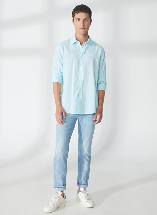 Lee Cooper Regular Fit Mint Erkek Gömlek 232 LCM 241005 DEXTER MINT 3