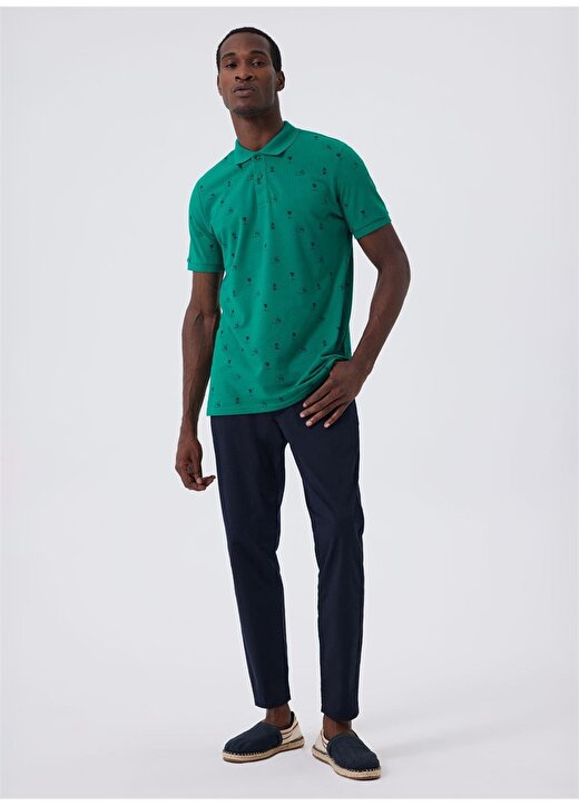 Lee Cooper Polo Yaka Yeşil Erkek T-Shirt 232 LCM 242010 PALM CANLI YEŞİL 1