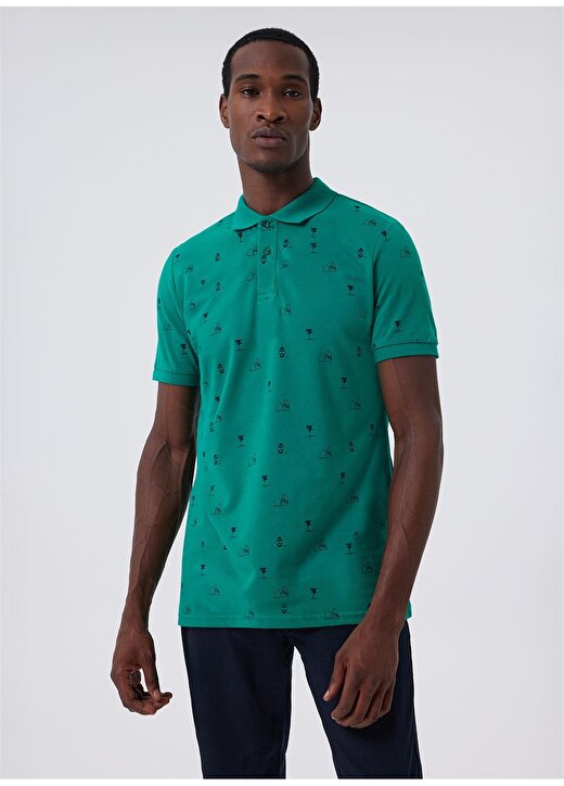Lee Cooper Polo Yaka Yeşil Erkek T-Shirt 232 LCM 242010 PALM CANLI YEŞİL 2