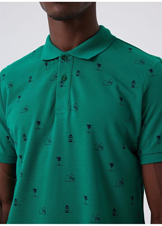 Lee Cooper Polo Yaka Yeşil Erkek T-Shirt 232 LCM 242010 PALM CANLI YEŞİL 3