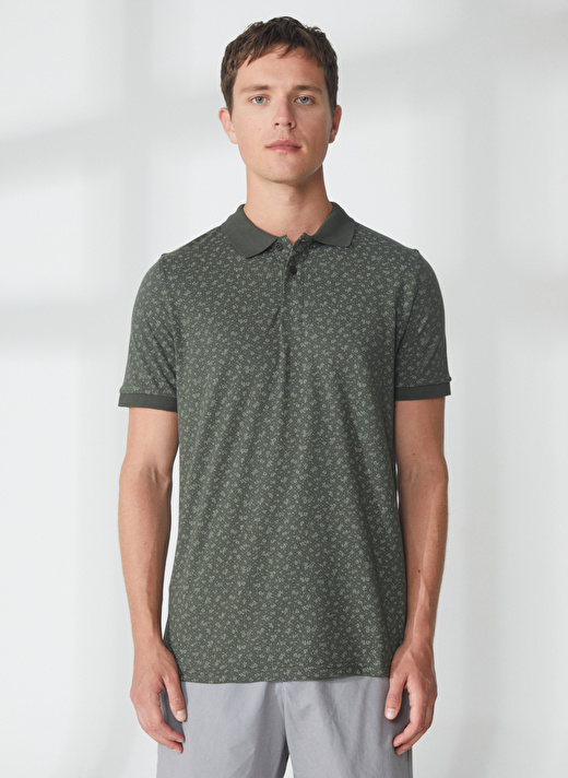 Lee Cooper Polo Yaka Açık Yeşil Erkek T-Shirt 232 LCM 242036 NEWBERNARD OLIVE 3