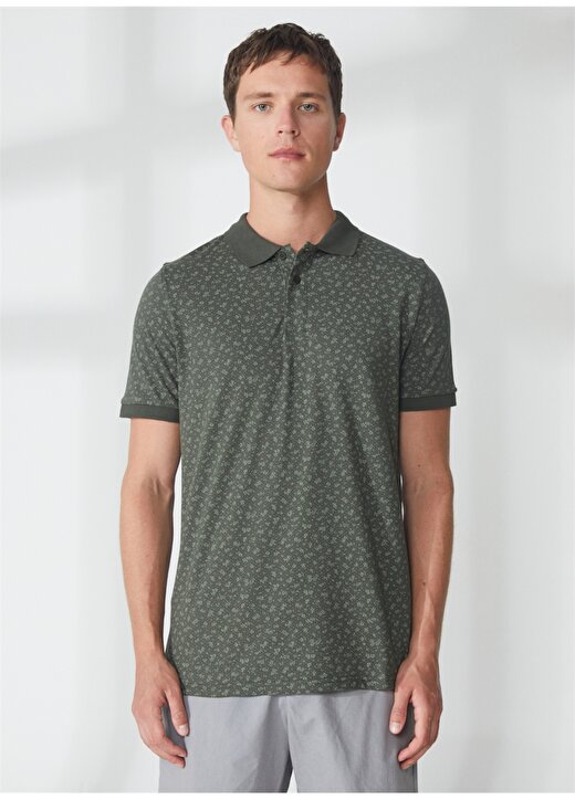 Lee Cooper Polo Yaka Açık Yeşil Erkek T-Shirt 232 LCM 242036 NEWBERNARD OLIVE 3
