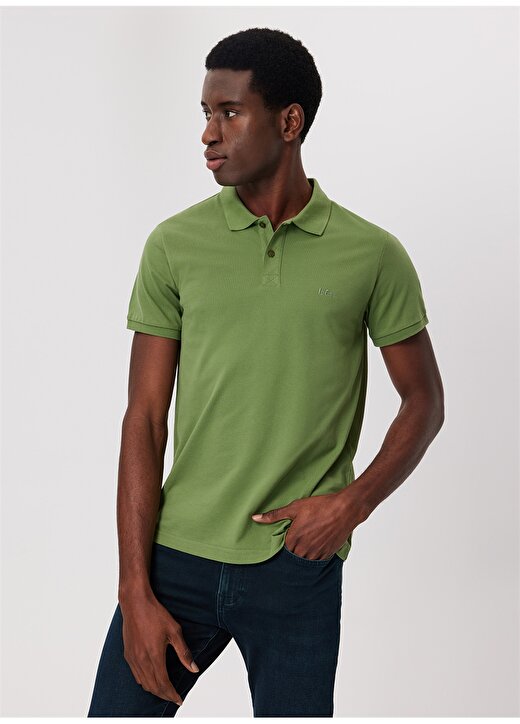 Lee Cooper Yeşil Erkek Polo T-Shirt 232 LCM 242048 TWINS CANLI YEŞİL 2