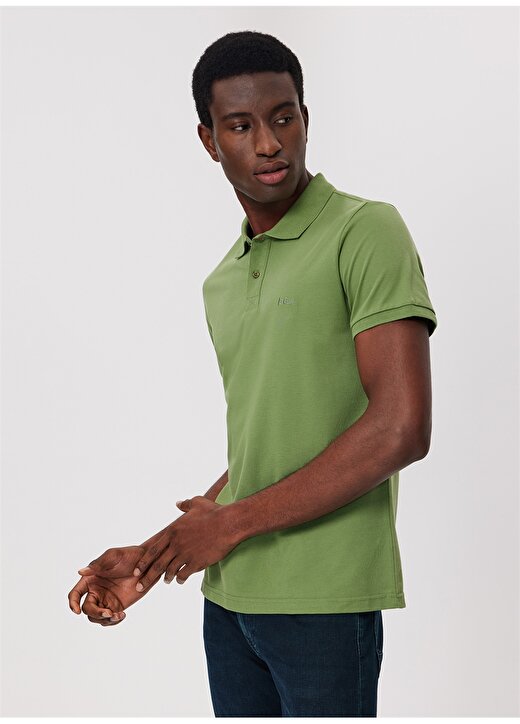 Lee Cooper Yeşil Erkek Polo T-Shirt 232 LCM 242048 TWINS CANLI YEŞİL 3