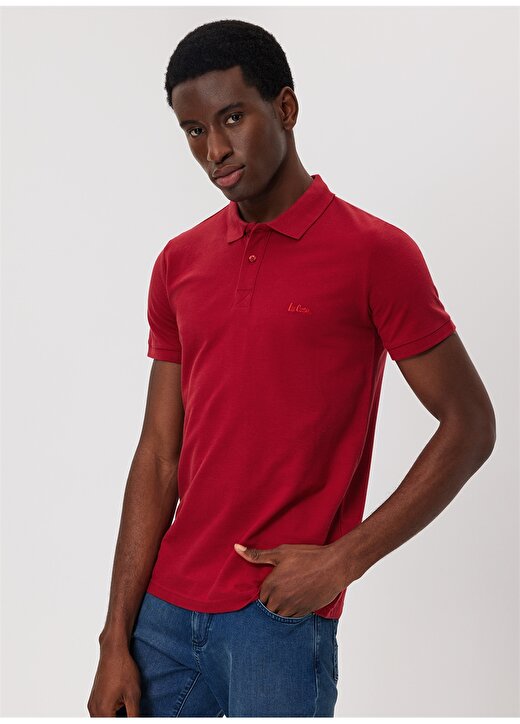 Lee Cooper Koyu Kırmızı Erkek Polo T-Shirt 232 LCM 242048 TWINS K.KIRMIZI 3