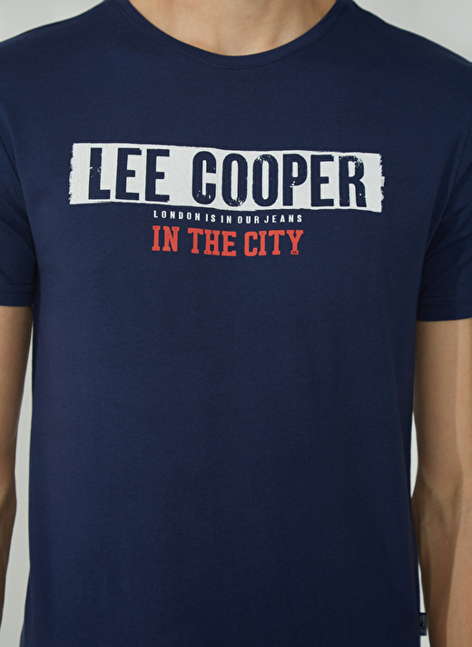 Lee Cooper Bisiklet Yaka Lacivert Erkek T-Shirt 232 LCM 242052 REAL LACİVERT 4