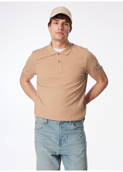 Lee Cooper Polo Yaka Bej Erkek T-Shirt 232 LCM 242063 ARCH BEJ 3