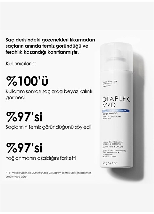 Olaplex No. 4D Clean Volume Detox Hacim Veren Detoks Etkili Kuru Şampuan 2