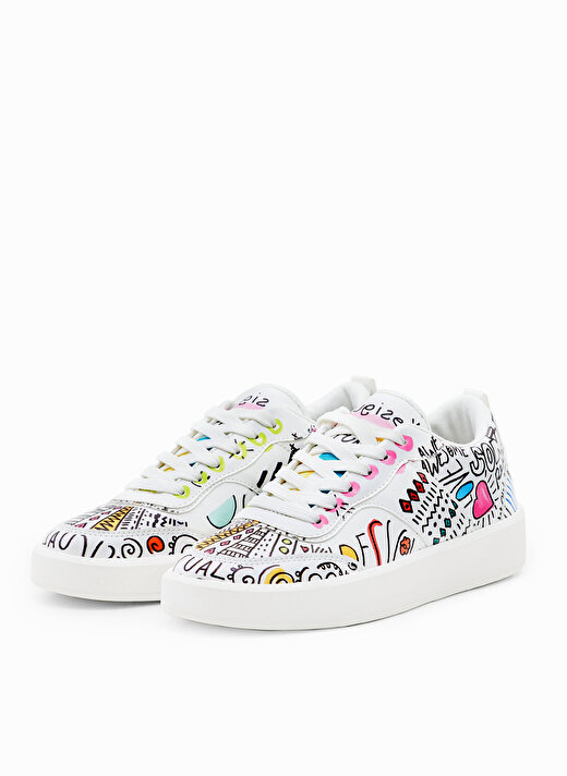 Desigual Beyaz Kadın Sneaker 23SSKP351000  2