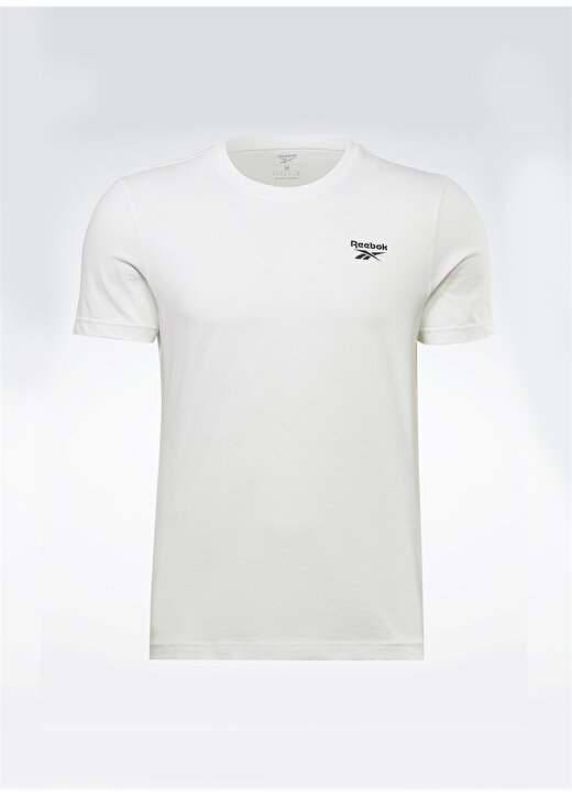 Reebok Yuvarlak Yaka Düz Beyaz Erkek T-Shirt HG4443 RI Left Chest Logo 1