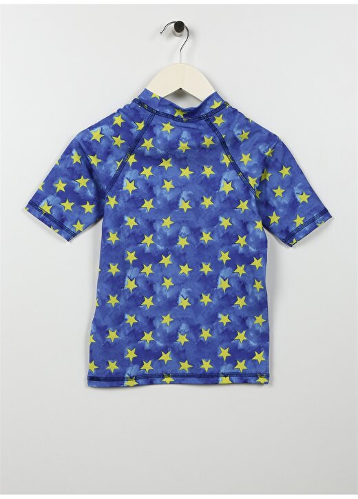 Slipstop Lacivert Erkek Çocuk Bisiklet Yaka Desenli T-Shirt ST2322000005 2
