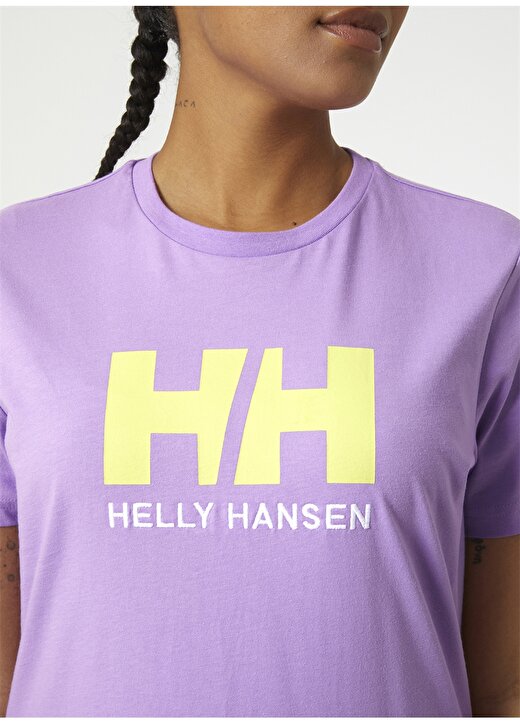 Helly Hansen Bisiklet Yaka Lila Kadın T-Shirt HHA.34112_W HH LOGO T-SHIRT 3
