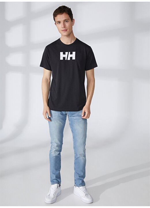 Helly Hansen Bisiklet Yaka Siyah Erkek T-Shirt HHA.53975_FAST T-SHIRT 2