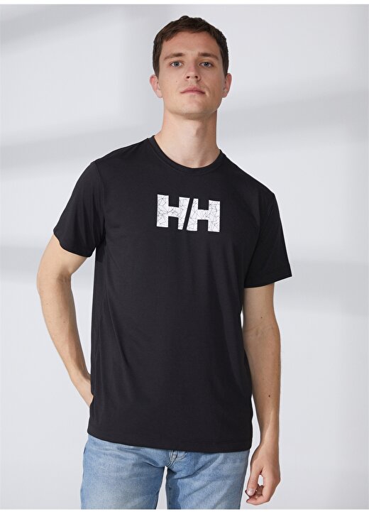 Helly Hansen Bisiklet Yaka Siyah Erkek T-Shirt HHA.53975_FAST T-SHIRT 3