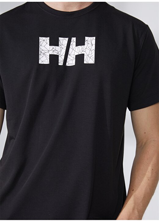 Helly Hansen Bisiklet Yaka Siyah Erkek T-Shirt HHA.53975_FAST T-SHIRT 4