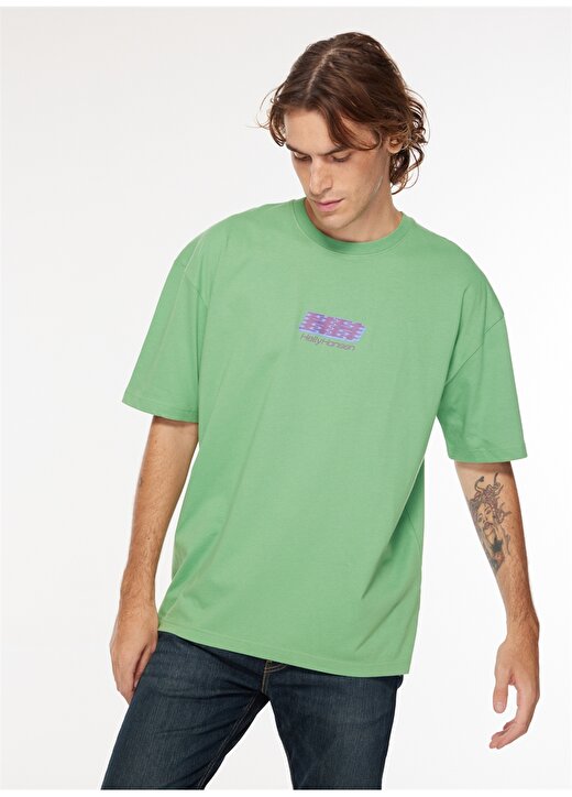 Helly Hansen Bisiklet Yaka Yeşil Erkek T-Shirt HHA.53964_PLAY OVERSIZED T 1