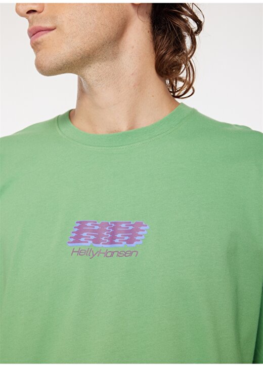 Helly Hansen Bisiklet Yaka Yeşil Erkek T-Shirt HHA.53964_PLAY OVERSIZED T 3