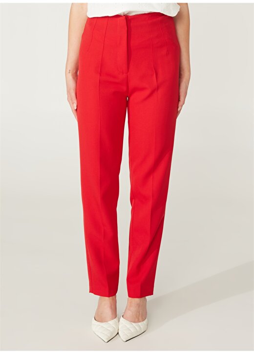 Selen Normal Bel Standart Kırmızı Kadın Pantolon 23YSL5003 3
