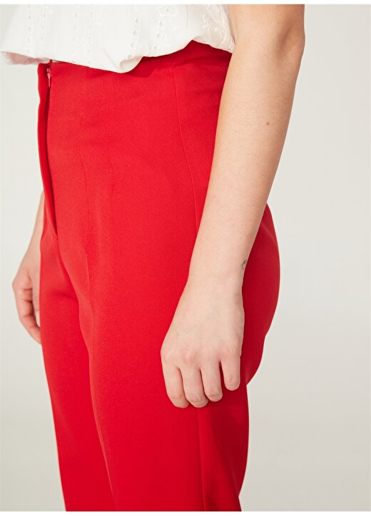 Selen Normal Bel Standart Kırmızı Kadın Pantolon 23YSL5003 4