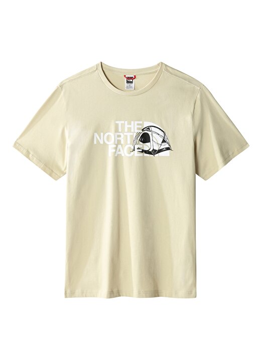 The North Face Bej Erkek Bisiklet Yaka T-Shirt NF0A7R3A3X41_M S/S GRAPHIC HALF DOM 1