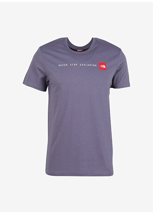 The North Face Bisiklet Yaka Düz Mor Erkek T-Shirt NF0A7X1MN141_M S/S NEVER STOP EXPLO 1