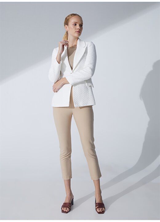 Pierre Cardin Slim Fit Beyaz Kadın Ceket BAGNOL 1