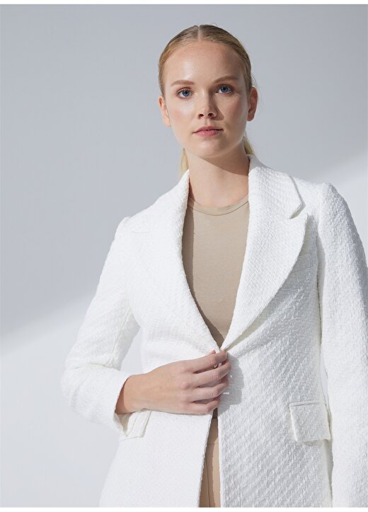 Pierre Cardin Slim Fit Beyaz Kadın Ceket BAGNOL 3