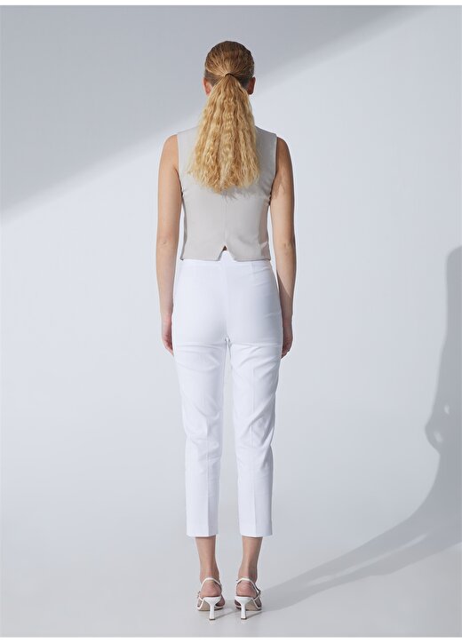 Pierre Cardin Yüksek Bel Havuç Beyaz Kadın Pantolon BASTE023Y 4