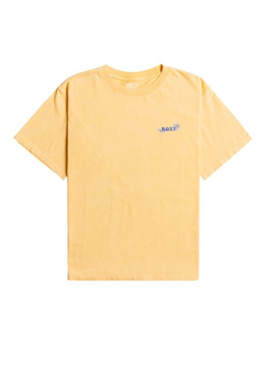 Quiksilver Bisiklet Yaka Sarı Kadın T-Shirt ERJZT05481 MOONLIGHT SUN B J TEES 1