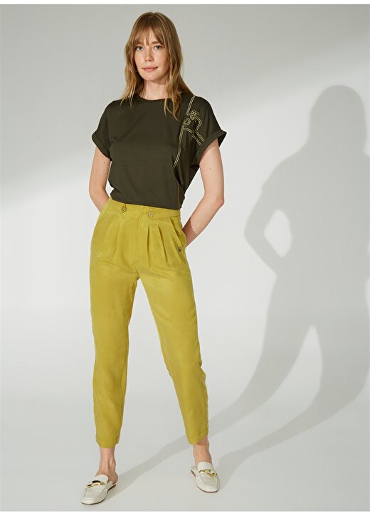 Pierre Cardin Normal Bel Havuç Yeşil Kadın Pantolon MASSI-P 1