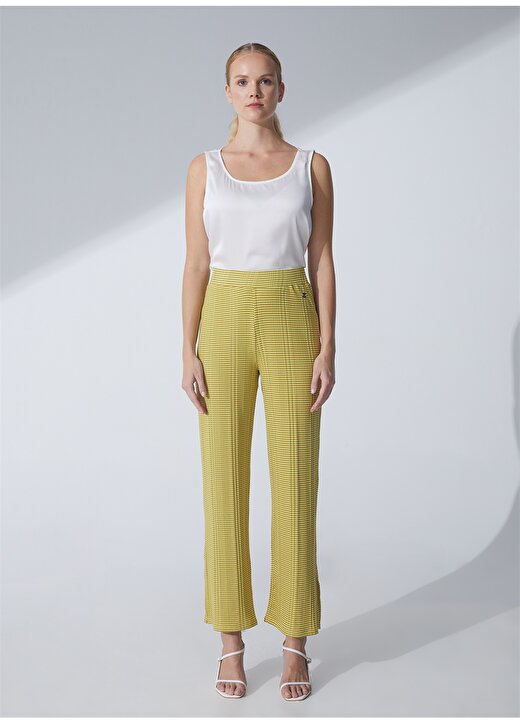 Pierre Cardin Yüksek Bel Loose Fit Yeşil Kadın Pantolon TELAS-P 2