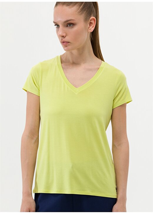 Pierre Cardin V Yaka Yeşil Kadın T-Shirt RIEN-VT 2