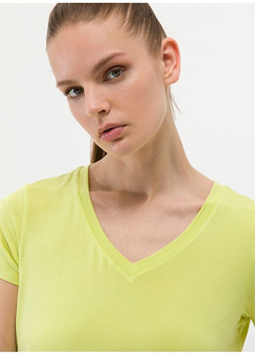 Pierre Cardin V Yaka Yeşil Kadın T-Shirt RIEN-VT 3