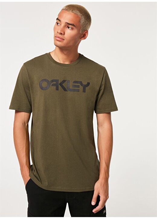 Oakley Bisiklet Yaka Baskılı Yeşil - Siyah Erkek T-Shirt FOA404011 MARK II TEE 2.0 2