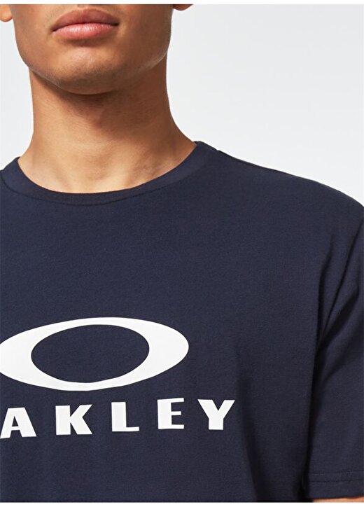 Oakley Bisiklet Yaka Baskılı Lacivert Erkek T-Shirt FOA402167 O BARK 2.0 4