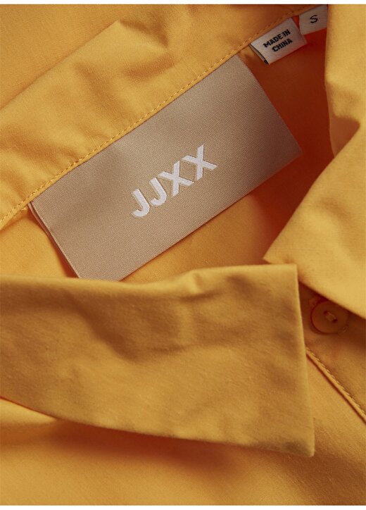 JJXX Normal Gömlek Yaka Turuncu Kadın Gömlek 12234997 4